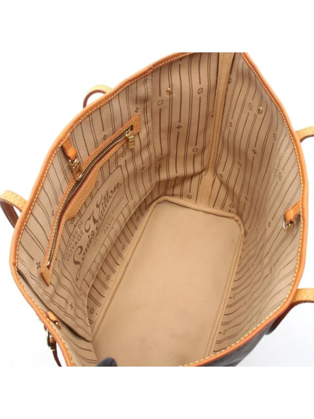 Louis Vuitton Tote Bag Neverfull MM Monogram Canvas Leather